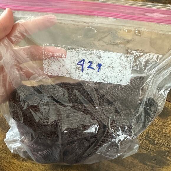 Free People linen long sleeve blouse size XS deep V shiny brown sexy going out - Picture 9 of 9